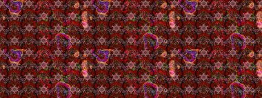 Raster illüstrasyonu. Güzel kumaş deseni. Güzel karalamalı çiçek desenli çizim. Küçük çiçekte sevimli çiçek deseni var..