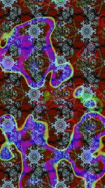 Raster Hip kumaş deseni. Eskiz Vintage Çiçek Deseni.