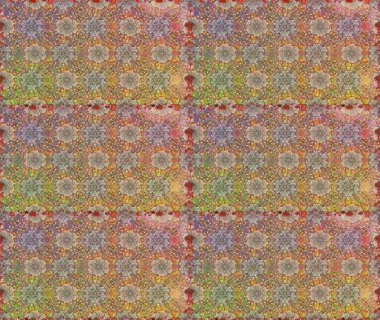 Suluboya, elle çizilmiş. Raster hisseleri. Kahverengi ve bej renkli çiçekler. Kusursuz arkaplan deseni.