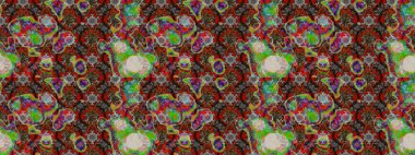 Gri ve kahverengi renkli ve parlak çiçekli soyut çizim deseni. Çiçeksel elementlerle süslenmiş zarif raster dokusu. Küçük çiçekte şirin bir çiçek deseni var..