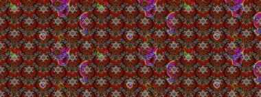 Kahverengi ve kırmızı renkte çiçekli çiçek deseni. Suluboya tarzında kahverengi ve kırmızı renkte çiçekler.