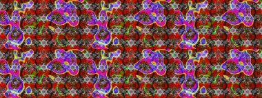 Tebrik kartı geçmişi, boyama kitabı, arkaplan ve tekstil için kullanılabilir. Taslak süsleme izi. Raster Henna tarzı. Etnik Mandala havlusu. Sınır Hindistan çiçek desenli paisley patentli.