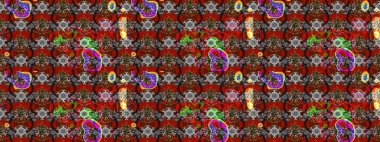 Küçük çiçekli basit bir çiçek çizimi. Kırmızı ve gri renkte şirin çiçekler. Moda baskısı, albüm, ambalaj kağıdı ve duvar kağıdı için zarif dekoratif süslemeler. Raster illüstrasyonu.