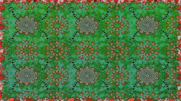 Çiçekli, kusursuz bir arkaplan. Çocuk stili. Düz Çiçek Elementleri Tasarımı. Renkli Bahar Teması Kusursuz Arkaplan.