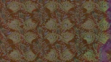 Renkli unsurlarla hareketli arka plan görüntüleri. Çiçekler. Eski model. Bayrak tarzı. Video kaydı. Şablon. Döngü. Kusursuz.. 