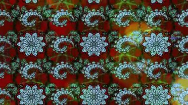 Renkli unsurlarla hareketli arka plan görüntüleri. Çiçekler. Eski model. Bayrak tarzı. Video kaydı. Şablon. Döngü. Kusursuz.. 