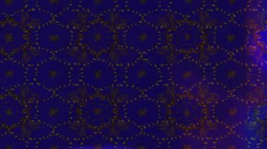 Renkli unsurlarla hareketli arka plan görüntüleri. Çiçekler. Eski model. Bayrak tarzı. Video kaydı. Şablon. Döngü. Kusursuz.