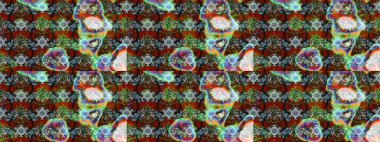 Çiçeksel fantezi tasarımı ve parlak bir arka plan çizimi. Renkli Bahar Teması eskiz kalıbı. Düz Çiçek Elementleri Tasarımı.