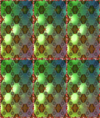 Organic motif background. Raster illustration. Ultrafashionable fabric pattern. Seamless pattern.