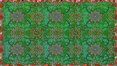 Çiçekli, kusursuz bir arkaplan. Çocuk stili. Düz Çiçek Elementleri Tasarımı. Renkli Bahar Teması Kusursuz Arkaplan.