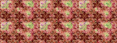 Kırmızı renklerde, altın çiçekli altın desenler. Altın rengi, kusursuz çizim. Senin tasarımın için, duvar kağıdı. Raster geometrik arkaplanı.