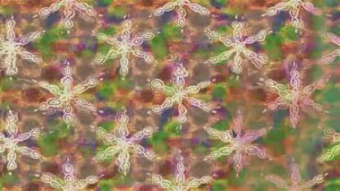 Renkli unsurlarla hareketli arka plan görüntüleri. Çiçekler. Eski model. Bayrak tarzı. Video kaydı. Şablon. Döngü. Kusursuz.. 