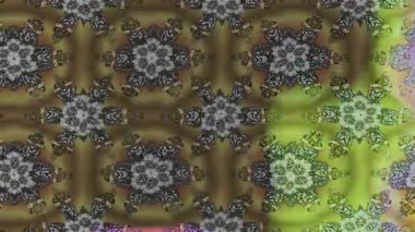 Renkli unsurlarla hareketli arka plan görüntüleri. Çiçekler. Eski model. Bayrak tarzı. Video kaydı. Şablon. Döngü. Kusursuz.. 