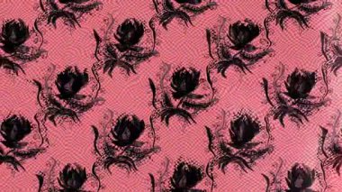 Renkli unsurlarla hareketli arka plan görüntüleri. Çiçekler. Eski model. Bayrak tarzı. Video kaydı. Şablon. Döngü. Kusursuz.