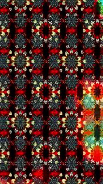 Renkli unsurlarla hareketli arka plan görüntüleri. Çiçekler. Eski model. Bayrak tarzı. Video kaydı. Şablon. Döngü. Kusursuz.. 