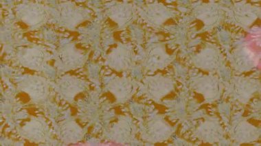 Renkli unsurlarla hareketli arka plan görüntüleri. Çiçekler. Eski model. Bayrak tarzı. Video kaydı. Şablon. Döngü. Kusursuz.. 