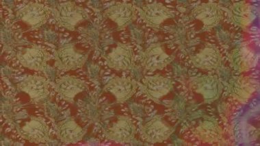 Renkli unsurlarla hareketli arka plan görüntüleri. Çiçekler. Eski model. Bayrak tarzı. Video kaydı. Şablon. Döngü. Kusursuz.. 