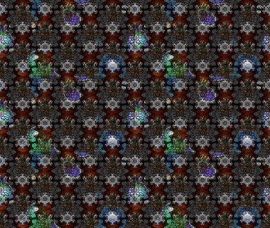 Sevimli çiçek raster deseni. Renkli Bahar Teması eskiz kalıbı. Düz Çiçek Elementleri Tasarımı. Siyah renkte çiçekler.