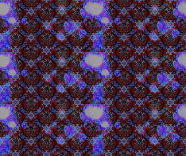 Çiçek. Taslak dekoratif arka plan, çiçek mandala. Raster illüstrasyonu. Mor, gri ve kahverengi renklerde.