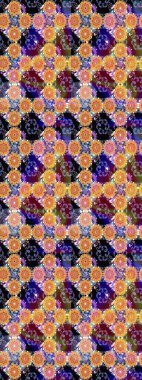 Turuncu renkli çiçekler. Renkli Bahar Teması eskiz kalıbı. Çiçek desenli eskiz. Düz Çiçek Elementleri Tasarım Raster illüstrasyonu.