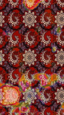 Çiçek arkaplanlı soyut zarafet eskiz deseni. Raster Güzel kumaş deseni.