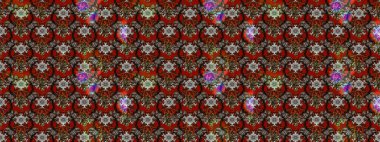 Yapraklı çiçekler ve kahverengi ve kırmızı renklerde papatya çiçekleri. Eskiz arkaplan modeli. Raster - stok.