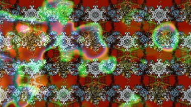 Düz Çiçek Elementleri Tasarımı. Renkli Bahar Teması eskiz kalıbı. Raster illüstrasyonundaki çiçek desenli çizim. Süslü kumaş deseni.