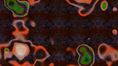 Çizim kalıbı. Ultraviyole kumaş deseni. Raster illüstrasyonu. Organik motif arkaplanı.