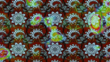 Raster çiçek desenli çiçek deseni, yapraklar, dekoratif elementler, sıçrama, lekeler, el çizimi kontur çizgileri ve Doodle çizim stili, grafik raster çizim çizimi.