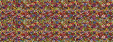 Illustration of floral seamless pattern. Flowers of the valley on brown and green colors.