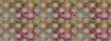 Hediye ambalaj kağıdı, tebrik kartları, posterler ve pankart tasarımı. Kahverengi ve gri renkli çiçekler. Raster düz çiçekleri pürüzsüz desen.