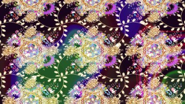 Sketch Colour Spring Theme eskiz kalıbı. Bej renkli çiçekler. Düz Çiçek Elementleri Tasarımı. Sevimli çiçek raster deseni.