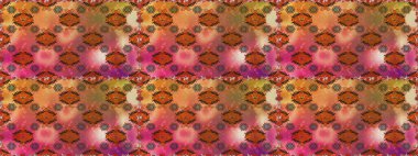 Kahverengi ve turuncu renkli şirin çiçekler. Küçük çiçekli basit, dikişsiz desen. Moda baskısı, albüm, ambalaj kağıdı ve duvar kağıdı için zarif dekoratif süslemeler. Raster illüstrasyonu.