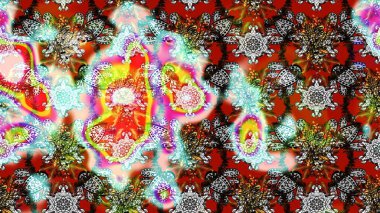 Kabile sanatı boho baskısı, klasik çiçek arkaplanı. Arkaplan dokusu, duvar kağıdı, gri ve nötr renklerde çiçek teması. Soyut etnik raster çizim kalıbı.