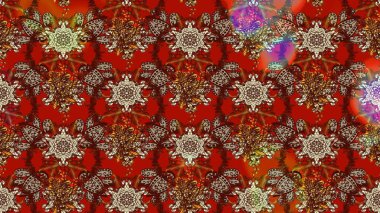 Tekstil, kumaş, ambalaj, hatıra defteri için hoş bir çiçek arkaplanı. Kahverengi ve kırmızı arka planda. Çocuksu tasarım. Elle çizilmiş karalama çiçekleri ile Raster çizim deseni.