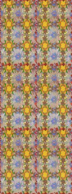 Nazik, narin çiçek arkaplanı. Çiçekli karalama şeklinde Raster çiçek deseni. Çiçekler bej ve nötr renklerde.