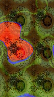 Raster illüstrasyonu. Karalama çiçeği. Güzel kumaş deseni. Zentangle soyut çiçekleri. Renkli Bahar Teması eskiz kalıbı. Düz Çiçek Elementleri Tasarımı.