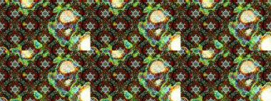 Kızılderili desenli desenli desenli şal deseni. Etnik Mandala süsü. Raster Henna dövme stili. Tekstil, tebrik kartı, boyama kitabı, telefon kılıfı baskısı için kullanılabilir.