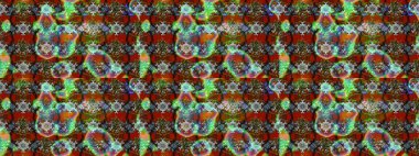 Suluboya elle çizilmiş çiçek desenli eskiz deseni. Parlak renkli fantezi çiçekleri, yapraklar, kahverengi ve yeşil renkli tomurcuklar kahverengi ve yeşil.