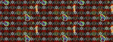 Küçük çiçekli basit bir çiçek çizimi. Kahverengi ve kırmızı renklerde sevimli çiçekler. Moda baskısı, albüm, ambalaj kağıdı ve duvar kağıdı için zarif dekoratif süslemeler. Raster illüstrasyonu.