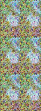 Renkli Bahar Temalı Kusursuz Arkaplan. Tarafsız ve yeşil renklerde çiçekler. Düz Çiçek Elementleri Tasarımı. Çiçekle kusursuz desen.