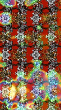 Gri ve kahverengi renkli çiçekler. Raster illüstrasyonu. Çiçek desenli eskiz, vuruşlar, sıçramalar, yaz çiçekleri..