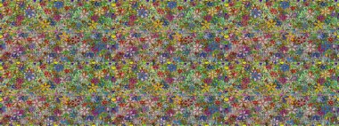 Güzel kumaş deseni. Raster suluboya çiçek deseni, narin çiçekler, yeşil ve nötr çiçekler, tebrik kartı şablonu.