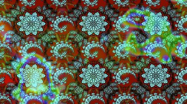 Suluboya tarzında mavi ve kahverengi renkte çiçekler. Raster illüstrasyonunda çiçek deseni çizimi.