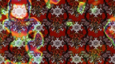 Hediye ambalaj kağıdı, tebrik kartları, posterler ve pankart tasarımı. Raster düz çiçek çizim deseni. Kahverengi ve kırmızı renkte çiçekler.