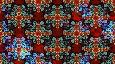 Raster. Kırmızı ve siyah renkte güzel çiçekleri olan eskiz deseni, suluboya çiçek deseni, duvar kağıdı, kart veya kumaş için fayanslı.