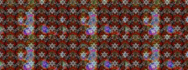 Bir sürü kahverengi ve gri soyut çiçekli tropik eskiz deseni. Varisolokahverengi ve gri raster çizimi. Küçük çiçekte sevimli çiçek deseni var..