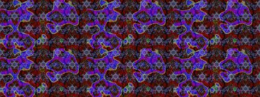 Taslak dekoratif arka plan, çiçek mandala. Çiçek. Raster illüstrasyonu. Mor ve kahverengi renklerde.