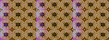 Kahverengi ve bej renkler üzerine çiçek desenli eskiz, el yapımı papatyalar, papatyalar. Tekrar eden çiçek arkaplanı, zarif kahverengi ve bej renkli çiçek duvar kağıdı..