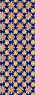 Soyut etnik raster kusursuz desen. Vadinin çiçekleri mavi ve nötr renklerde. Çiçekler..